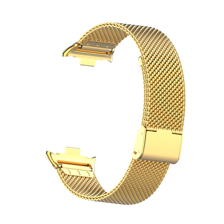 For Xiaomi Smart Band 9 Pro / 8 Pro 18mm Steel Mesh Buckle Metal Watch Band(Gold) by bashfashion