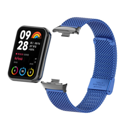 For Xiaomi Smart Band 9 Pro / 8 Pro 18mm Steel Mesh Buckle Metal Watch Band(Royal Blue) by bashfashion