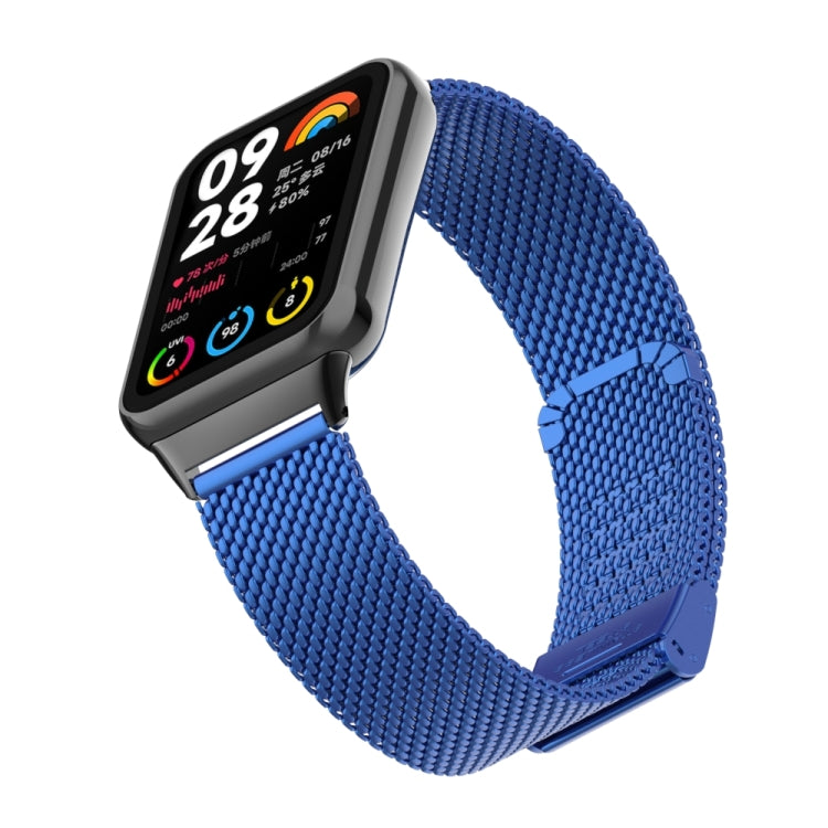 For Xiaomi Smart Band 9 Pro / 8 Pro 18mm Steel Mesh Buckle Metal Watch Band(Royal Blue) by bashfashion