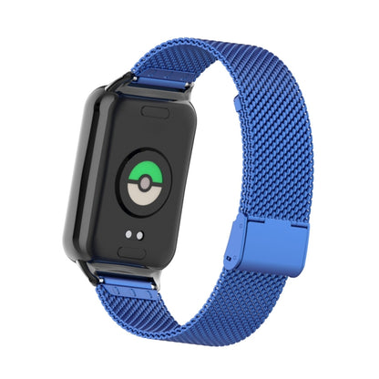 For Xiaomi Smart Band 9 Pro / 8 Pro 18mm Steel Mesh Buckle Metal Watch Band(Royal Blue) by bashfashion