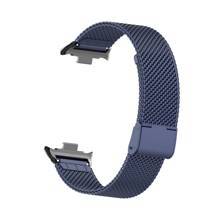 For Xiaomi Smart Band 9 Pro / 8 Pro 18mm Steel Mesh Buckle Metal Watch Band(Midnight Blue) by bashfashion