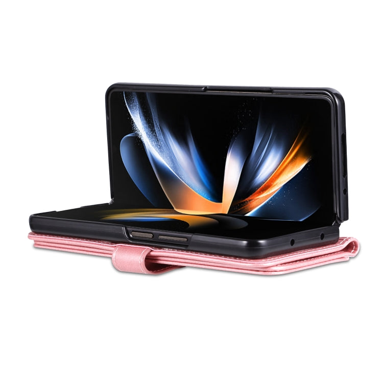 For Samsung Galaxy Z Fold5 AZNS Skin Feel Calf Texture Flip Leather Phone Case(Rose Gold) by AZNS