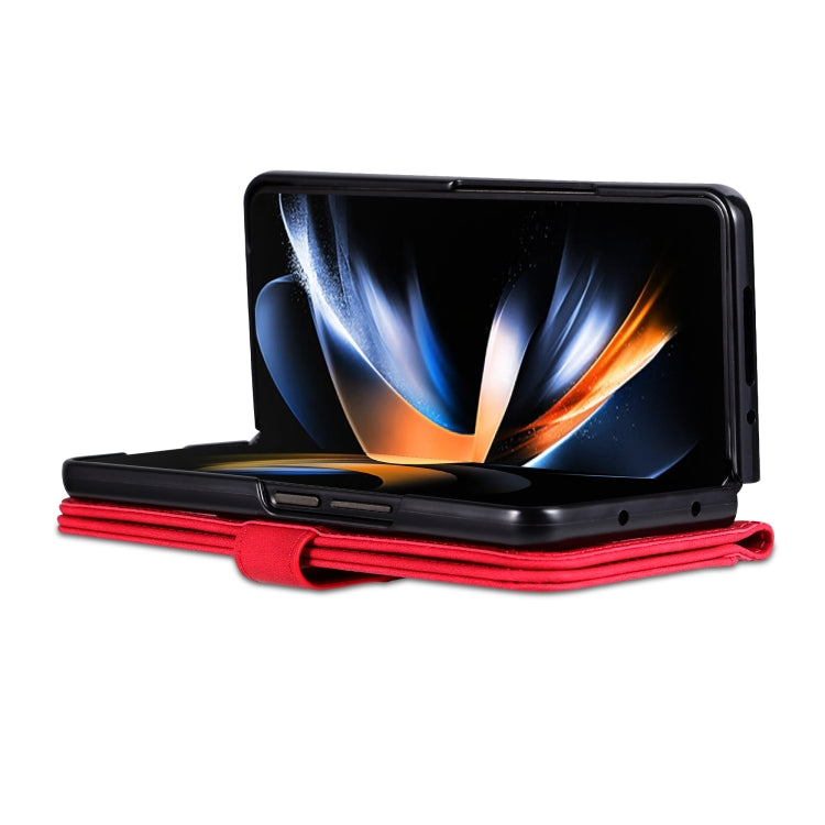 For Samsung Galaxy Z Fold6 5G AZNS Skin Feel Calf Texture Flip Leather Phone Case(Red) by AZNS