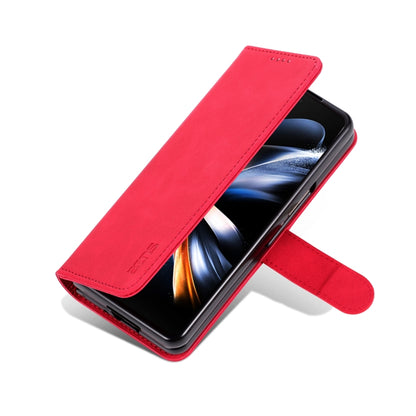 For Samsung Galaxy Z Fold6 5G AZNS Skin Feel Calf Texture Flip Leather Phone Case(Red) by AZNS