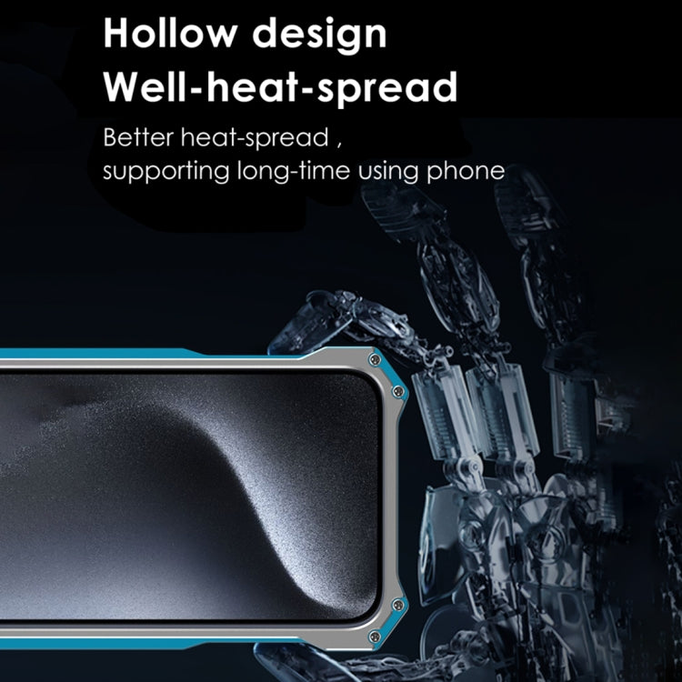 For iPhone 15 Pro Max R-JUST RJ17 Shockproof Armor Metal Phone Case(Black) by R-JUST