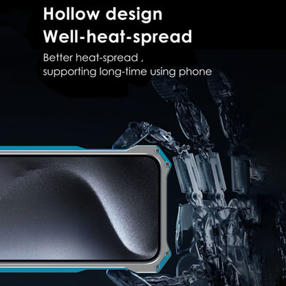 For iPhone 15 Plus R-JUST RJ17 Shockproof Armor Metal Phone Case(Black) by R-JUST