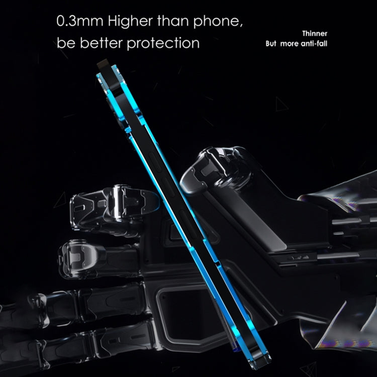 For iPhone 15 Plus R-JUST RJ17 Shockproof Armor Metal Phone Case(Blue) by R-JUST