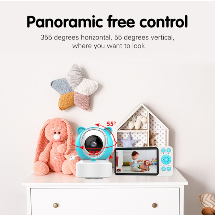 YE9-C1 5 inch Dual Mode 2.4G + 915M Video Night Vision Baby Monitor Security Camera(US Plug) by bashfashion