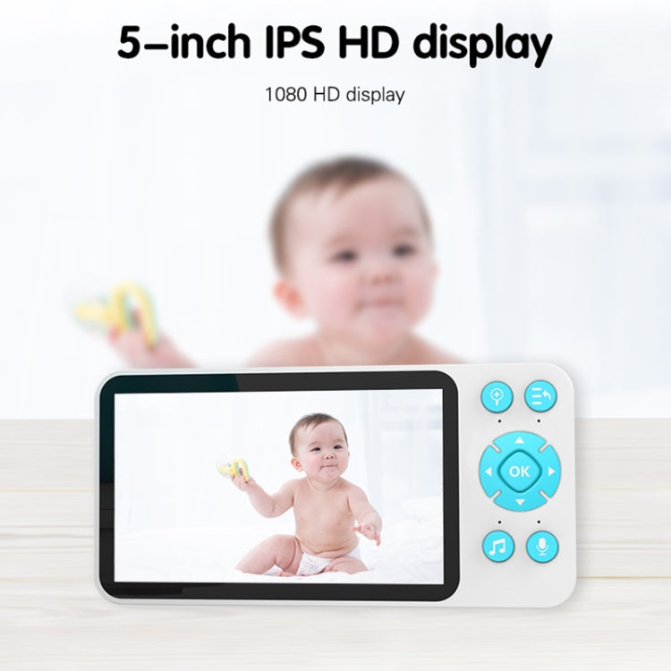 YE9-C1 5 inch Dual Mode 2.4G + 915M Video Night Vision Baby Monitor Security Camera(EU Plug) by bashfashion