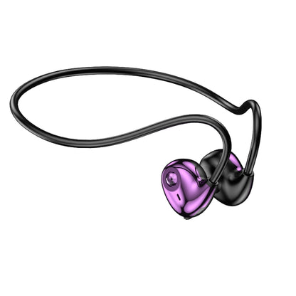 A59 Open Air Conduction Built-in Microphone Wireless Bluetooth Neckband Earphone(Purple) by bashfashion