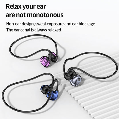 A59 Open Air Conduction Built-in Microphone Wireless Bluetooth Neckband Earphone(Blue) by bashfashion