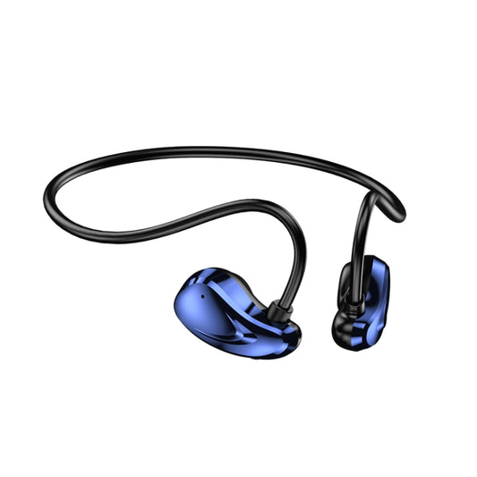 A60 Open Air Conduction Built-in Microphone Wireless Bluetooth Neckband Earphone(Blue) by bashfashion
