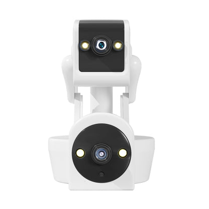 ESCAM PT212 4MP Dual Lens Robot Dog WiFi Camera Supports Cloud Storage/Two-way Audio/Night Vision, Specification:UK Plug by ESCAM