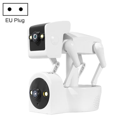 ESCAM PT212 4MP Dual Lens Robot Dog WiFi Camera Supports Cloud Storage/Two-way Audio/Night Vision, Specification:EU Plug by ESCAM