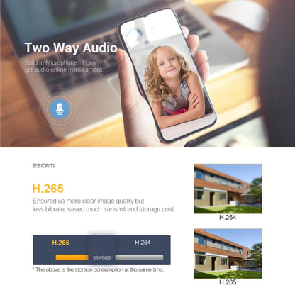 ESCAM PT212 4MP Dual Lens Robot Dog WiFi Camera Supports Cloud Storage/Two-way Audio/Night Vision, Specification:EU Plug by ESCAM