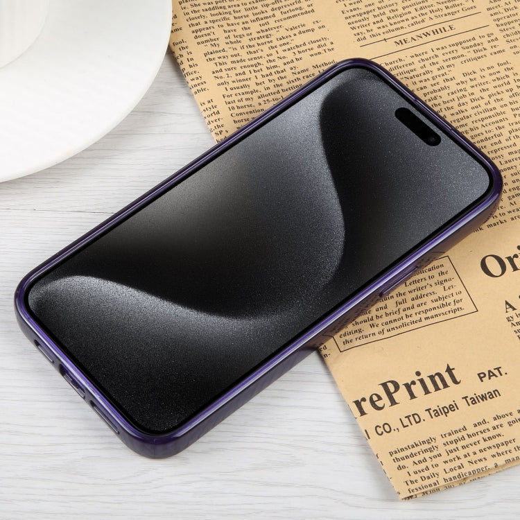 For iPhone 15 Pro Max GEBEI MagSafe Magnetic Transparent Phone Case(Purple) by GEBEI