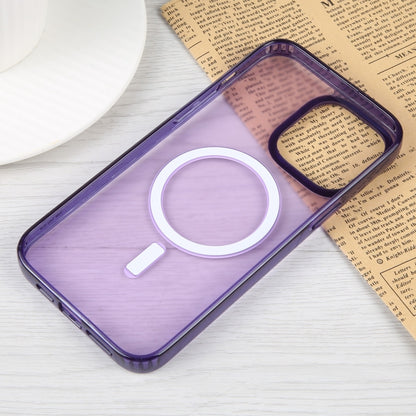 For iPhone 15 Pro Max GEBEI MagSafe Magnetic Transparent Phone Case(Purple) by GEBEI