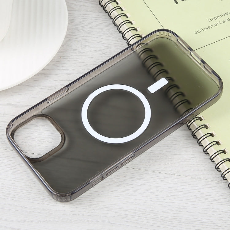 For iPhone 15 Plus GEBEI MagSafe Magnetic Transparent Phone Case(Transparent Black) by GEBEI