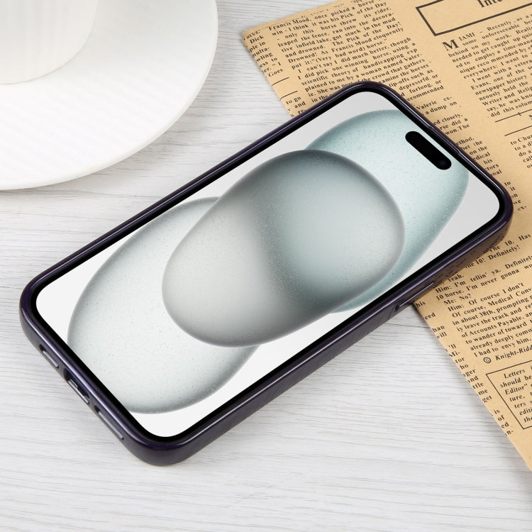 For iPhone 15 Plus GEBEI MagSafe Magnetic Transparent Phone Case(Purple) by GEBEI