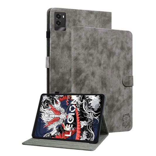 For Lenovo Legion Y700 2025 Tiger Pattern Flip Leather Tablet Case(Grey) by bashfashion