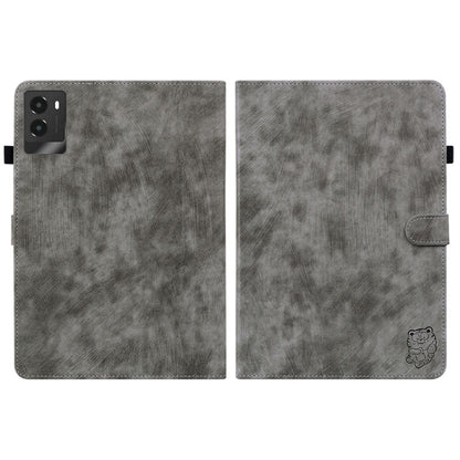 For Lenovo Legion Y700 2025 Tiger Pattern Flip Leather Tablet Case(Grey) by bashfashion