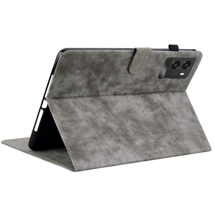 For Lenovo Legion Y700 2025 Tiger Pattern Flip Leather Tablet Case(Grey) by bashfashion