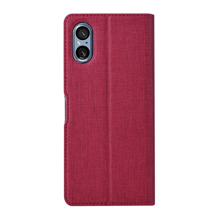 For Sony Xperia 5 V ViLi DMX Series Shockproof Magnetic Leather Phone Case(Rose Red) by ViLi