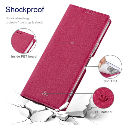 For Sony Xperia 5 V ViLi DMX Series Shockproof Magnetic Leather Phone Case(Rose Red) by ViLi