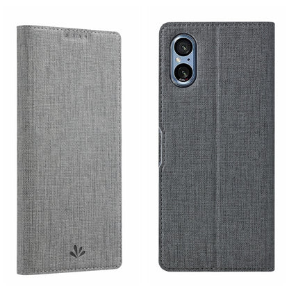 For Sony Xperia 5 V ViLi DMX Series Shockproof Magnetic Leather Phone Case(Grey) by ViLi