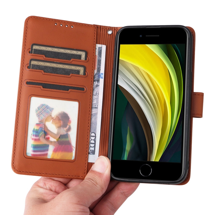 For iPhone 6 / 7 / 8 BETOPNICE BN-005 2 in 1 Detachable Imitate Genuine Leather Phone Case(Brown) by BETOPNICE