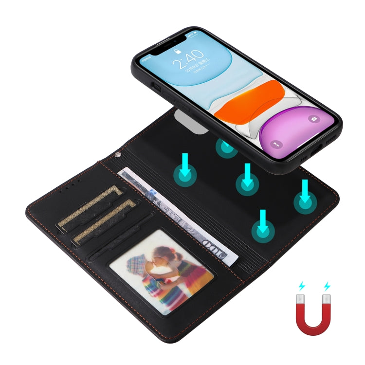 For iPhone 11 BETOPNICE BN-005 2 in 1 Detachable Imitate Genuine Leather Phone Case(Black) by BETOPNICE