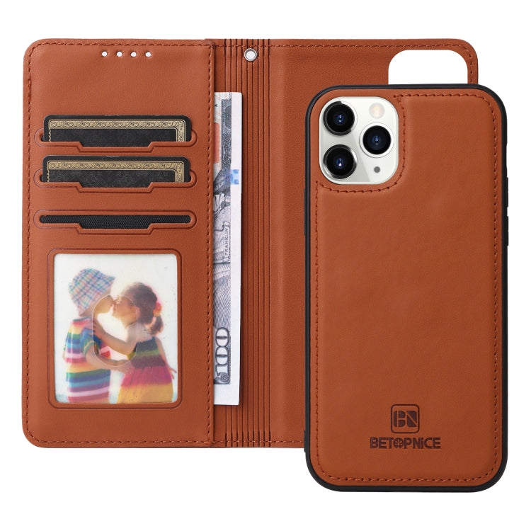 For iPhone 11 Pro BETOPNICE BN-005 2 in 1 Detachable Imitate Genuine Leather Phone Case(Brown) by BETOPNICE