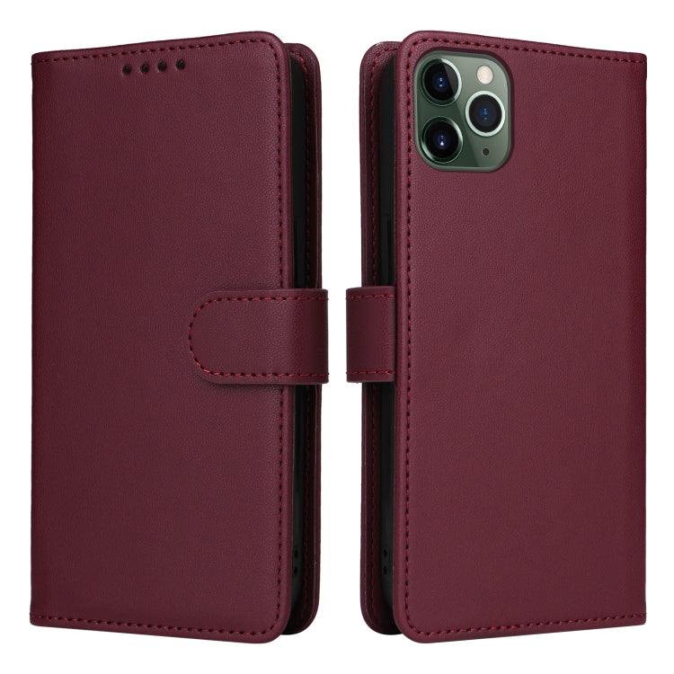 For iPhone 11 Pro Max BETOPNICE BN-005 2 in 1 Detachable Imitate Genuine Leather Phone Case(Wine Red) by BETOPNICE