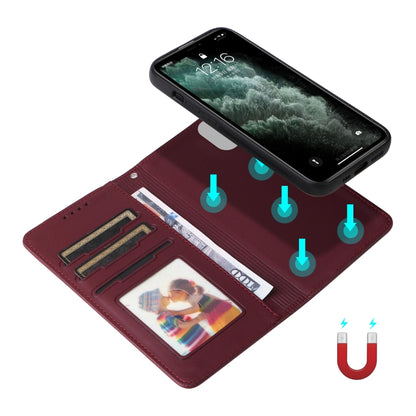 For iPhone 11 Pro Max BETOPNICE BN-005 2 in 1 Detachable Imitate Genuine Leather Phone Case(Wine Red) by BETOPNICE