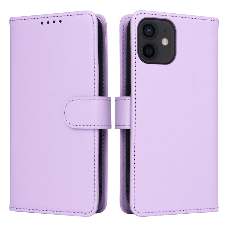 For iPhone 12 Pro / 12 BETOPNICE BN-005 2 in 1 Detachable Imitate Genuine Leather Phone Case(Light Purple) by BETOPNICE