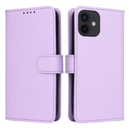 For iPhone 12 Pro / 12 BETOPNICE BN-005 2 in 1 Detachable Imitate Genuine Leather Phone Case(Light Purple) by BETOPNICE
