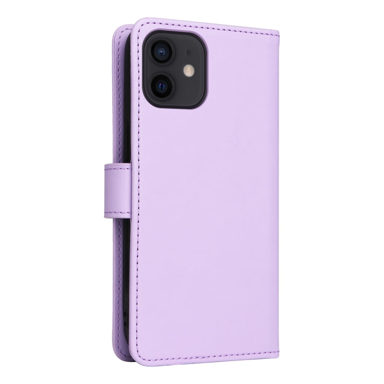 For iPhone 12 Pro / 12 BETOPNICE BN-005 2 in 1 Detachable Imitate Genuine Leather Phone Case(Light Purple) by BETOPNICE