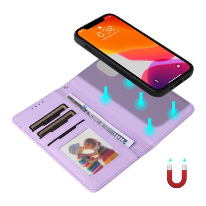 For iPhone 12 Pro / 12 BETOPNICE BN-005 2 in 1 Detachable Imitate Genuine Leather Phone Case(Light Purple) by BETOPNICE