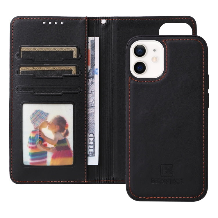 For iPhone 12 mini BETOPNICE BN-005 2 in 1 Detachable Imitate Genuine Leather Phone Case(Black) by BETOPNICE