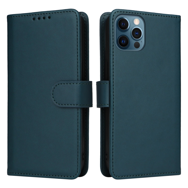 For iPhone 12 Pro Max BETOPNICE BN-005 2 in 1 Detachable Imitate Genuine Leather Phone Case(Blue) by BETOPNICE