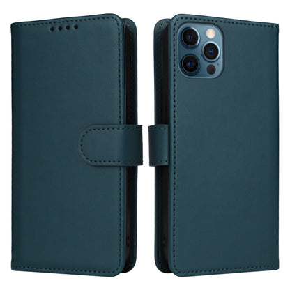 For iPhone 12 Pro Max BETOPNICE BN-005 2 in 1 Detachable Imitate Genuine Leather Phone Case(Blue) by BETOPNICE