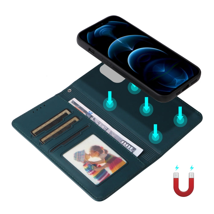 For iPhone 12 Pro Max BETOPNICE BN-005 2 in 1 Detachable Imitate Genuine Leather Phone Case(Blue) by BETOPNICE