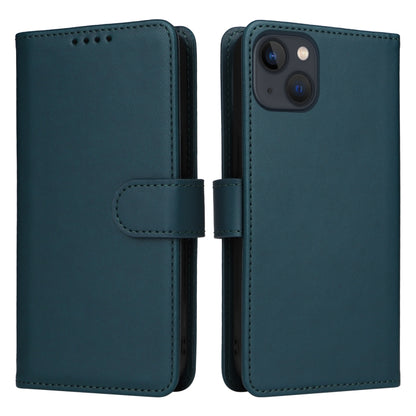 For iPhone 13 / 14 BETOPNICE BN-005 2 in 1 Detachable Imitate Genuine Leather Phone Case(Blue) by BETOPNICE