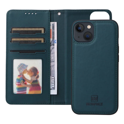 For iPhone 13 / 14 BETOPNICE BN-005 2 in 1 Detachable Imitate Genuine Leather Phone Case(Blue) by BETOPNICE