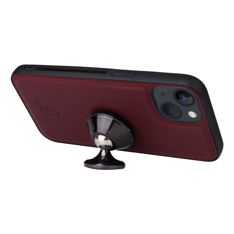 For iPhone 13 / 14 BETOPNICE BN-005 2 in 1 Detachable Imitate Genuine Leather Phone Case(Wine Red) by BETOPNICE