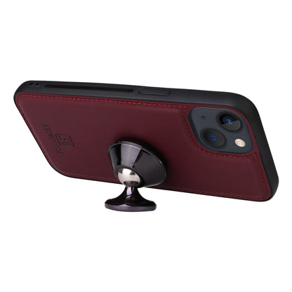 For iPhone 13 / 14 BETOPNICE BN-005 2 in 1 Detachable Imitate Genuine Leather Phone Case(Wine Red) by BETOPNICE