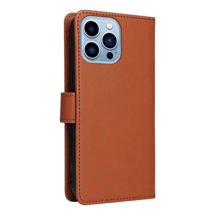 For iPhone 13 Pro Max BETOPNICE BN-005 2 in 1 Detachable Imitate Genuine Leather Phone Case(Brown) by BETOPNICE
