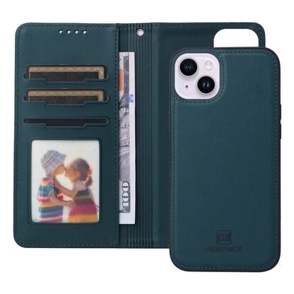 For iPhone 14 Plus BETOPNICE BN-005 2 in 1 Detachable Imitate Genuine Leather Phone Case(Blue) by BETOPNICE