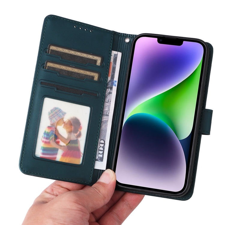 For iPhone 14 Plus BETOPNICE BN-005 2 in 1 Detachable Imitate Genuine Leather Phone Case(Blue) by BETOPNICE