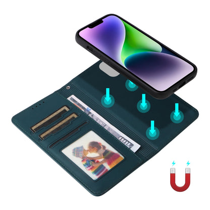 For iPhone 14 Plus BETOPNICE BN-005 2 in 1 Detachable Imitate Genuine Leather Phone Case(Blue) by BETOPNICE